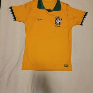 Nike Brazil Kids Soccer Jersey - Yellow and Green
